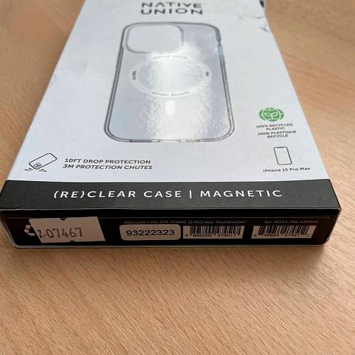 Чехол для смартфона Native Union (Re)Clear Case for iPhone 15 Pro Max, прозрачный (уценка)